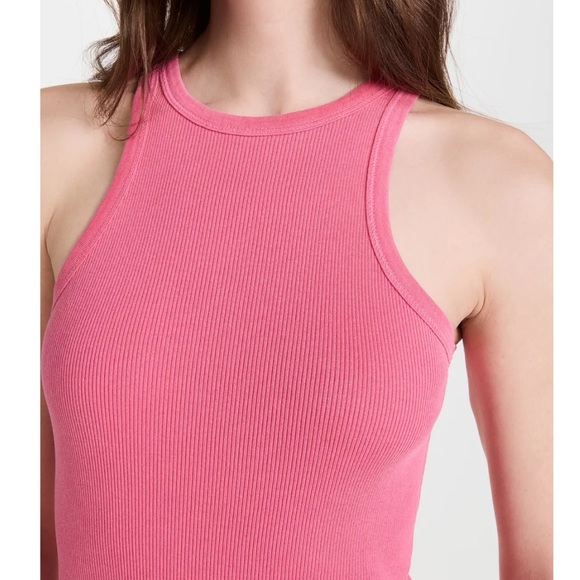AMO Muscle Tank Ribbed Midi Dress in Pink Size XS - Picture 4 of 15